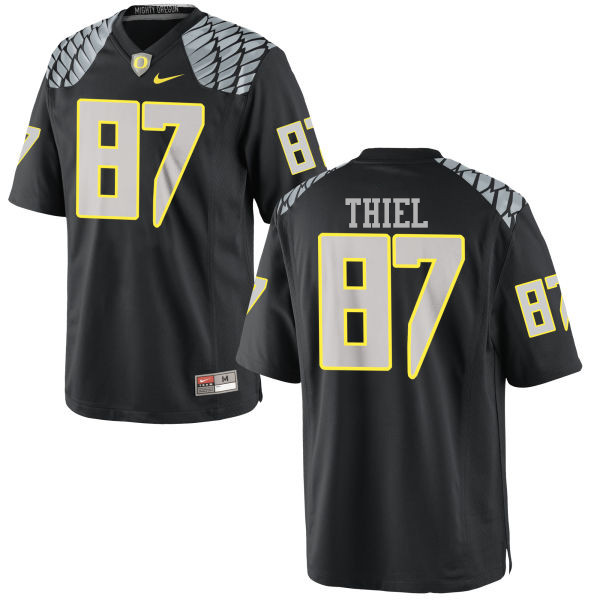 Men #87 Ben Thiel Oregon Ducks College Football Jerseys-Black